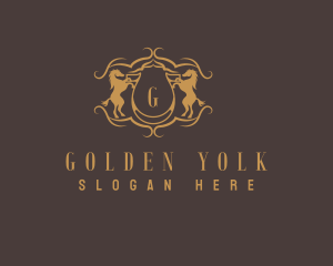 Golden Horse Crest logo design