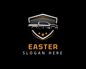 Pickup - Pickup Automobile Badge logo design