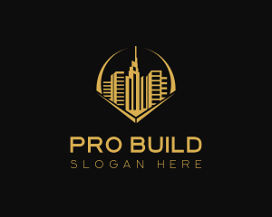 Skyscraper Builder Real Estate logo design