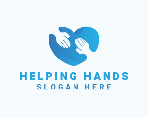 Heart Helping Hand logo design