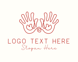 Nursery - Hand Drawing Sketch logo design