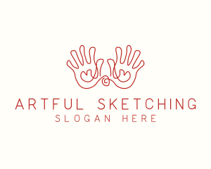 Hand Drawing Sketch logo design