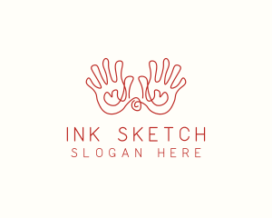 Hand Drawing Sketch logo design