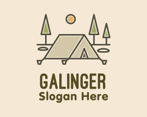 Mountaineering - Tent Outdoor Camping logo design