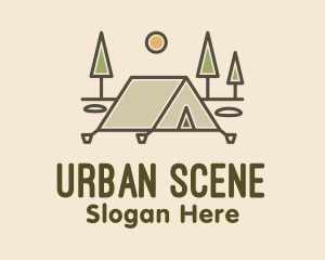 Scene - Tent Outdoor Camping logo design