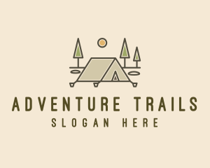 Tent Outdoor Camping  logo design