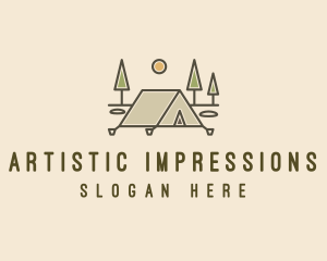 Tent Outdoor Camping  logo design