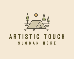 Tent Outdoor Camping  logo design