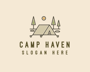 Tent - Tent Outdoor Camping logo design