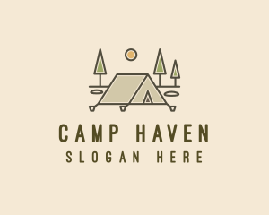 Tent Outdoor Camping  logo design