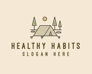 Tent Outdoor Camping  logo design