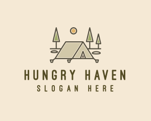 Tent Outdoor Camping  logo design