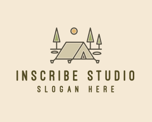 Tent Outdoor Camping  logo design