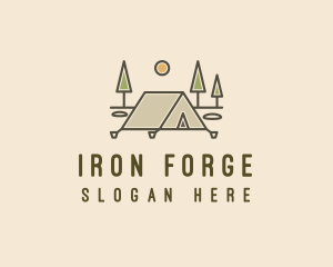 Tent Outdoor Camping  logo design