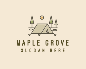 Tent Outdoor Camping  logo design