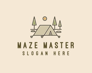 Tent Outdoor Camping  logo design