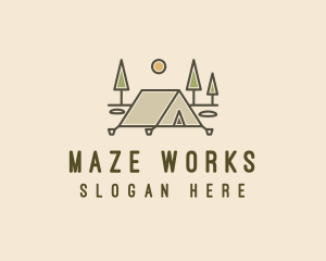 Tent Outdoor Camping  logo design