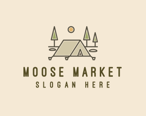 Tent Outdoor Camping  logo design