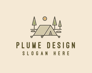 Tent Outdoor Camping  logo design