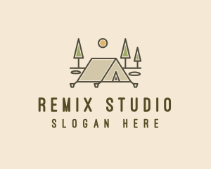 Tent Outdoor Camping  logo design