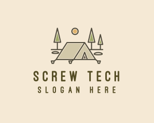 Tent Outdoor Camping  logo design