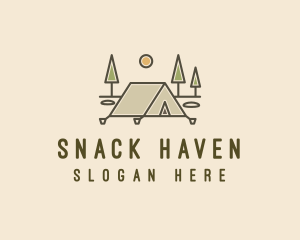 Tent Outdoor Camping  logo design