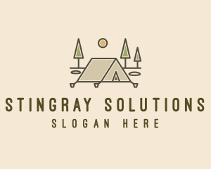 Tent Outdoor Camping  logo design