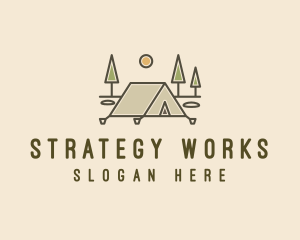 Tent Outdoor Camping  logo design