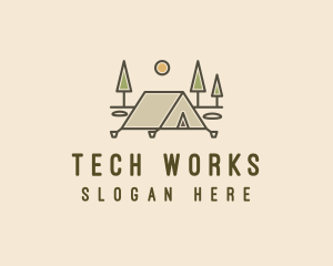 Tent Outdoor Camping  logo design