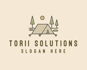 Tent Outdoor Camping  logo design