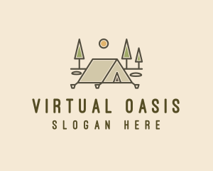 Tent Outdoor Camping  logo design