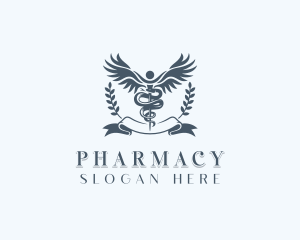 Medical Pharmacy Caduceus logo design