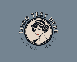 Lady - Retro Woman Fashion logo design