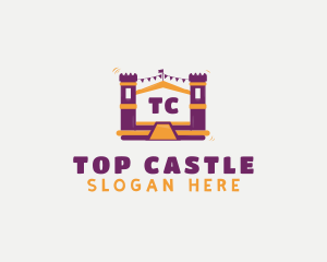 Castle Bounce House Party logo design