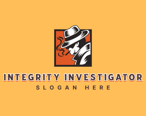 Spy Detective Smoking  logo design