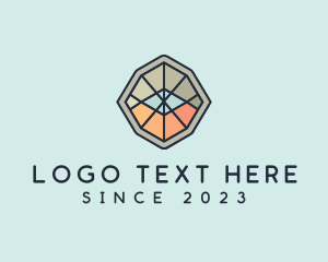 Stained Glass - Geometric Multicolor Eye logo design