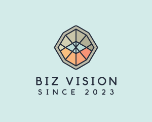 Geometric Multicolor Eye  logo design