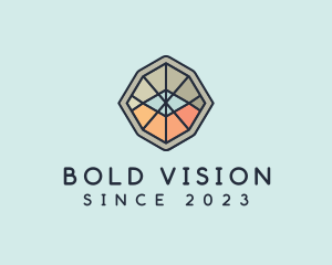 Geometric Multicolor Eye  logo design