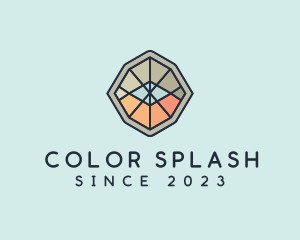 Geometric Multicolor Eye  logo design