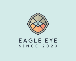 Geometric Multicolor Eye  logo design