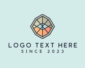 Optical - Geometric Multicolor Eye logo design