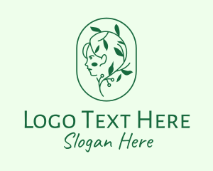 Person - Green Eco Lady logo design