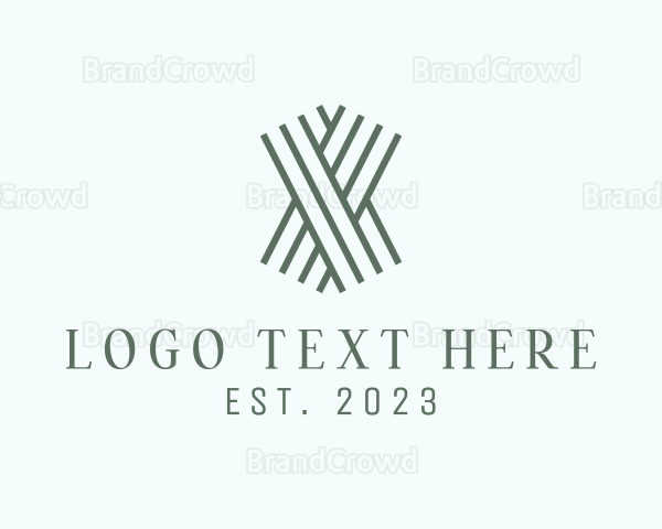 Textile Pattern Decor Letter X Logo