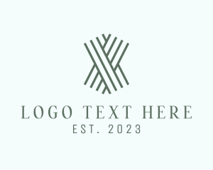 Tiling - Textile Pattern Decor Letter X logo design