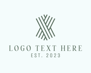 Carpentry - Textile Pattern Decor Letter X logo design