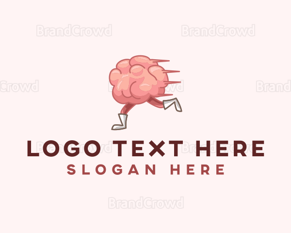 Psychology Running Brain Logo