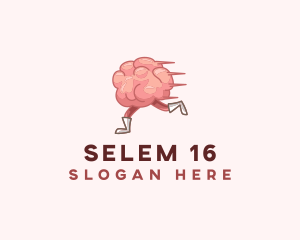 Psychology Running Brain Logo