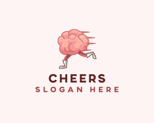 Psychology Running Brain Logo