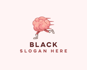 Running - Psychology Running Brain logo design