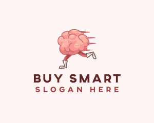 Psychology Running Brain logo design